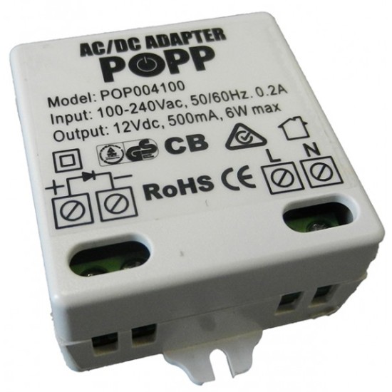 Adaptor alimentare pentru senzorul de fum cu sirena POPP V 1.2 Adaptor alimentare pentru senzorul de fum cu sirena POPP V 1.2