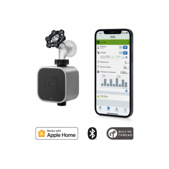 Eve Aqua Smart Water Controller, Compatibil Homekit, Thread, 10ECC8101, 3rd Generation Eve Aqua Smart Water Controller, Compatibil Homekit, Thread, 10ECC8101, 3rd Generation