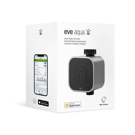 Eve Aqua Smart Water Controller, Compatibil Homekit, Thread, 10ECC8101, 3rd Generation