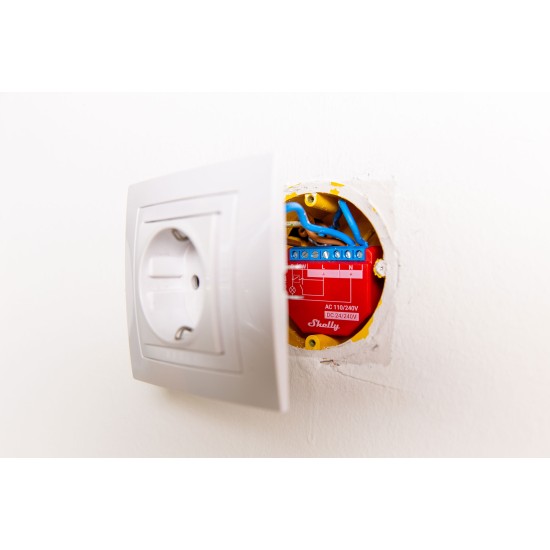 Shelly Plus 1PM, Releu inteligent, 1 canal, masurare consum energie, Wi-Fi, control aplicatie, compatibil SmartThings, Amazon Alexa, Google Home Shelly Plus 1PM, Releu inteligent, 1 canal, masurare consum energie, Wi-Fi, control aplicatie, compatibil SmartThings, Amazon Alexa, Google Home