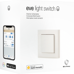 Eve Light Switch, Intrerupator inteligent de perete compatibil Apple Homekit, Thread  Eve Light Switch, Intrerupator inteligent de perete compatibil Apple Homekit, Thread
