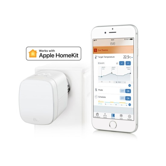 Multipack Termostat Radiator Eve Thermo Smart Valve, compatibil HomeKit, Thread Multipack Termostat Radiator Eve Thermo Smart Valve, compatibil HomeKit, Thread