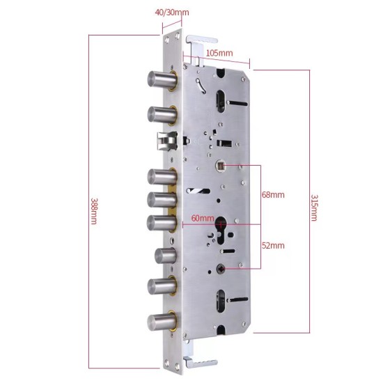 Broasca 6068 pentru incuietori inteligente, Placa 388 & 40 mm