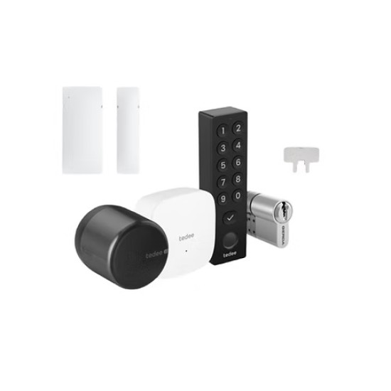 Tedee GO2 Aluminium Full KIT Incuietoare + Bridge + Keypad + Cilindru + Senzor Usa Tedee GO2 Aluminium Full KIT Incuietoare + Bridge + Keypad + Cilindru + Senzor Usa