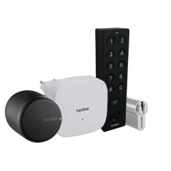 SET tedee PRO: incuietoare Tedee PRO + Bridge + cilindru ajustabil + Tastatura Tedee KeyPad PRO SET tedee PRO: incuietoare Tedee PRO + Bridge + cilindru ajustabil + Tastatura Tedee KeyPad PRO