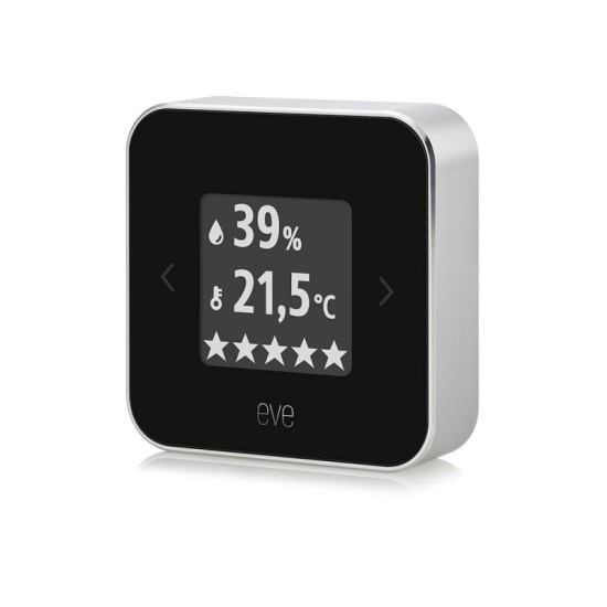 Eve Room Indoor Senzor 3 in 1 Monitorizare Calitate Aer, Temperatura & Umiditate, Compatibil HomeKit, Thread, 3rd Generation Eve Room Indoor Senzor 3 in 1 Monitorizare Calitate Aer, Temperatura & Umiditate, Compatibil HomeKit, Thread, 3rd Generation