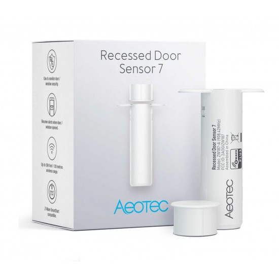 Senzor usa incastrat Aeotec Recessed Door Sensor 7, Z-Wave